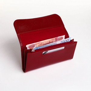 Кошелёк женский на магнитах, цвет красный
