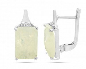 Серьги из серебра лунный камень, Теона