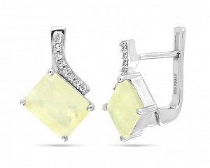 Серьги из серебра лунный камень, Сириль
