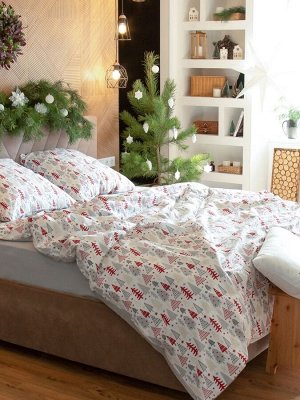 Постельное бельё "Этель" 2 сп New Year's pattern 175х215 см, 200х220 см, 70х70 см - 2 шт, бязь