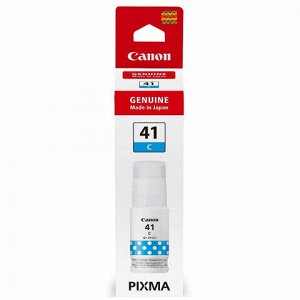 Чернила CANON (GI-41C) для G1400/G2400/G3400, голубые, 7700 стр., ОРИГИНАЛЬНЫЕ, 4543C001