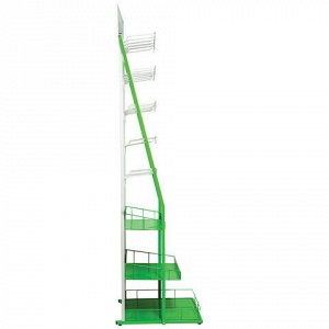 Стойка для размещения товара напольная BRAUBERG KIDS, 205x60x50 см, 25 крючков, 3 полки, 506321