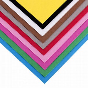 Пористая резина/фоамиран А4, 2 мм, НАБОР №2, 10 листов, 10 цветов, яркие цвета, ОСТРОВ СОКРОВИЩ, 660074