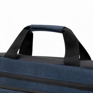 Сумка портфель HEIKKI FORWARD (ХЕЙКИ) с отделением для ноутбука 15,6", темно-синяя, 29х40х9 см, 272612