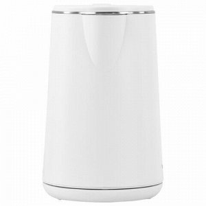 Чайник электрический с двойными стенками SONNEN KT-4103, 1,5 л, 2200 Вт, белый, 456376