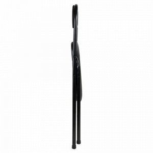 Стул складной BRABIX "Golf CF-007", черный каркас, кожзам черный, гофрокороб, 533024