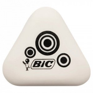 Набор ластиков BIC, "Mini Fun" 3 шт., белый с рисунком, 2 треугольных и 1 овальный, 927870