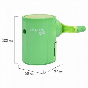 Точилка механическая BRAUBERG KIDS, для простых и цветных карандашей, цвет корпуса ассорти, 272006