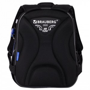 Ранец BRAUBERG QUADRO, 3 отделения, с брелком, Fire spider, 37х28х18 см, 273106