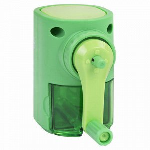 Точилка механическая BRAUBERG KIDS, для простых и цветных карандашей, корпус мятный, крепление к столу, 272003