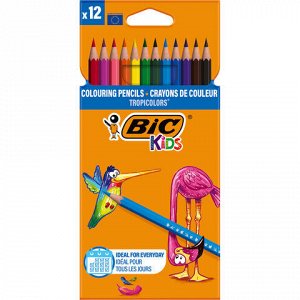 Карандаши цветные BIC "Tropicolors", 12 цветов, шестигранные, 83256610