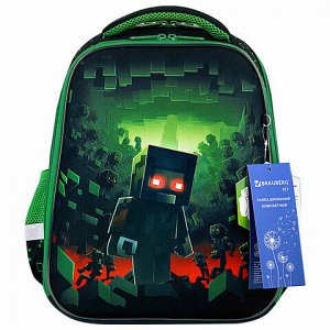 Ранец BRAUBERG FIT, 2 отделения, "Night warrior", 38х27х14 см, 272023