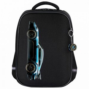 Ранец BRAUBERG LIGHT, 1 отделение, с брелком, Vertical car, 36х26х13 см, 273110