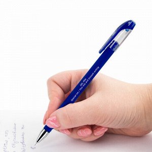 Ручка гелевая BRAUBERG SPECIAL, СИНЯЯ, игольчатый узел 0,38 мм, тонкая линия письма 0,2 мм, 144245