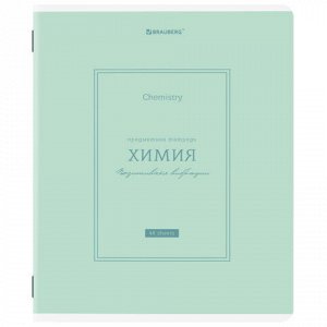 Тетрадь предметная CLASSIC 48 л., рельефный картон, матовая ламинация, ХИМИЯ, клетка, подсказ, BRAUBERG, 405146