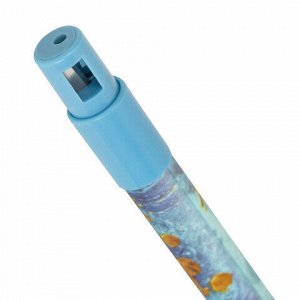 Карандаш механический цанговый 2 мм, BRAUBERG "FROST", HB, встроенная точилка, корпус ассорти, 182062