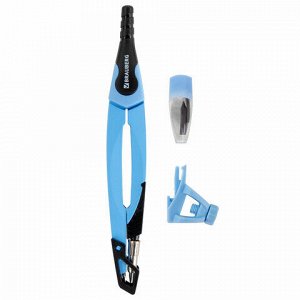 Готовальня BRAUBERG ULTRA, 4 предмета: циркуль 135 мм, запасной грифель, насадка, аквамариновый цвет, 210822