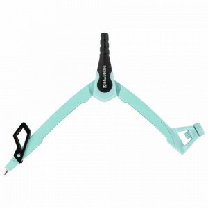 Готовальня BRAUBERG ULTRA, 4 предмета: циркуль 135 мм, запасной грифель, насадка, мятный цвет, 210824