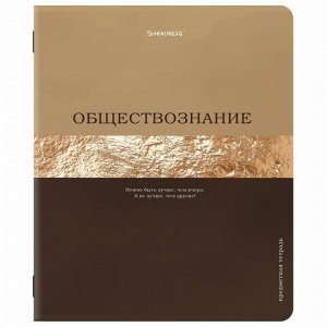 Тетради предметные, КОМПЛЕКТ 12 ПРЕДМЕТОВ, 48 л., матовая ламинация, фольга, BRAUBERG "GOLDY", 405178