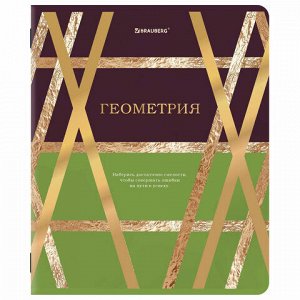 Тетради предметные, КОМПЛЕКТ 12 ПРЕДМЕТОВ, 48 л., матовая ламинация, фольга, BRAUBERG "GOLDY", 405178