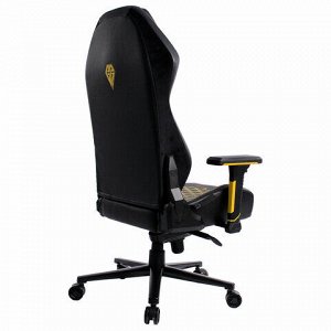 Кресло BRABIX PREMIUM "Tanos GM-180", мультиблок, 4D подлокотники, литой поролон, черное/желтое, 532953