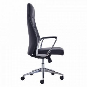 Кресло BRABIX PREMIUM ''Adept EX-752'', синхромеханизм, алюминий, экокожа, черное, 532930