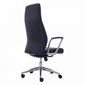Кресло BRABIX PREMIUM ''Adept EX-752'', синхромеханизм, алюминий, экокожа, черное, 532930