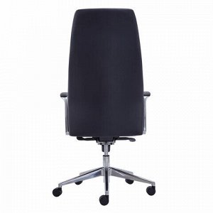Кресло BRABIX PREMIUM ''Adept EX-752'', синхромеханизм, алюминий, экокожа, черное, 532930