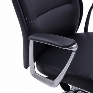 Кресло BRABIX PREMIUM ''Adept EX-752'', синхромеханизм, алюминий, экокожа, черное, 532930