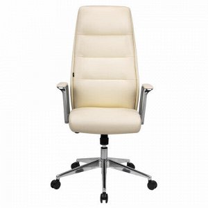 Кресло BRABIX PREMIUM ''Adept EX-752'', синхромеханизм, алюминий, экокожа, бежевое, 532931