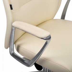 Кресло BRABIX PREMIUM ''Adept EX-752'', синхромеханизм, алюминий, экокожа, бежевое, 532931