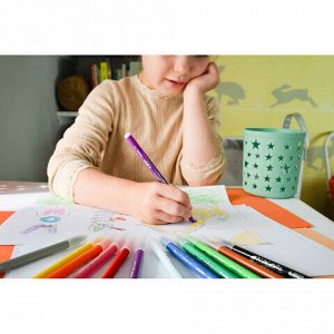Фломастеры BIC "Kid Couleur", 12 цветов, суперсмываемые, вентилируемый колпачок, европодвес, 9202932