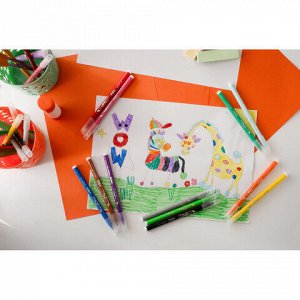 Фломастеры BIC "Kid Couleur", 12 цветов, суперсмываемые, вентилируемый колпачок, европодвес, 9202932
