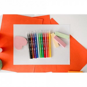 Фломастеры BIC "Kid Couleur", 12 цветов, суперсмываемые, вентилируемый колпачок, европодвес, 9202932