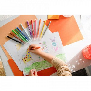 Фломастеры BIC "Kid Couleur", 12 цветов, суперсмываемые, вентилируемый колпачок, европодвес, 9202932
