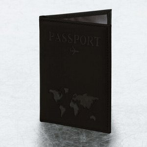 Обложка для паспорта НАБОР 2 штуки, экокожа soft-touch, черная/малиновая, STAFF, 238767