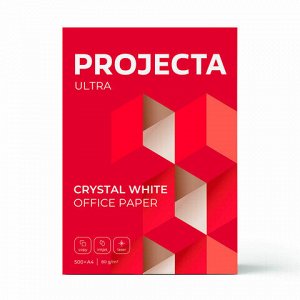 Бумага офисная А4, 80 г/м2, 500 л., марка А, PROJECTA ULTRA, Россия, 162% (CIE)