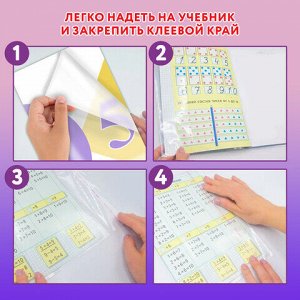 Обложки ПЭ для тетрадей и учебников, НАБОР "20 шт. + 1 шт. в ПОДАРОК", ПЛОТНЫЕ, 100 мкм, универсальные, прозрачные, ЮНЛАНДИЯ, 272703