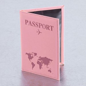 Обложка для паспорта НАБОР 2 штуки, экокожа soft-touch, черная/нежно-розовая, STAFF, 238766