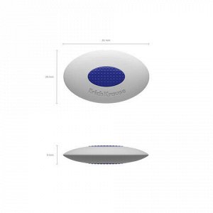 Ластик ERICH KRAUSE "SmartWay Mini Oval", 41х29х9 мм, белый, овальный, пластиковый держатель, 45533