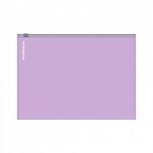 Папка-конверт на молнии ERICH KRAUSE "Matt Pastel Bloom" А5+ (250х180 мм), ассорти, 0,18 мм, 61170