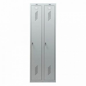 Шкаф металлический для одежды BRABIX "LK 21-50", 2 секции, 1830х500х500 мм, 29 кг, 291379