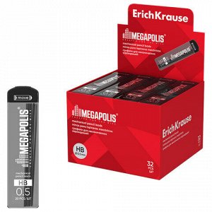 Грифели запасные для механических карандашей 0,5 мм ERICH KRAUSE, HB, КОМПЛЕКТ 20 ШТ., 20345