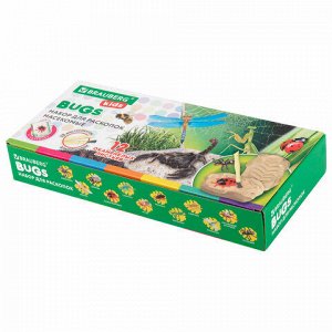 Набор для раскопок "Насекомые", 12 видов, карточки, инструменты, BRAUBERG KIDS, 665127