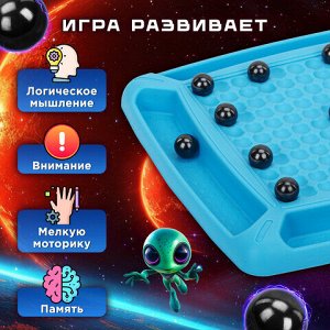 Игра настольная логическая "Магнитный бой", 36 магнитов, доска 22х22 см, ЗОЛОТАЯ СКАЗКА, 665893