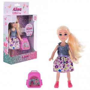 КУКЛА "Alisa Little Love", НАБОР, с портфелем, 14,4 см, АССОРТИ, 3 вида, 1TOY