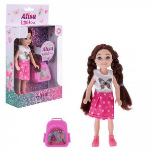 КУКЛА "Alisa Little Love", НАБОР, с портфелем, 14,4 см, АССОРТИ, 3 вида, 1TOY