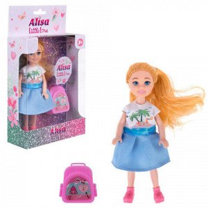 КУКЛА "Alisa Little Love", НАБОР, с портфелем, 14,4 см, АССОРТИ, 3 вида, 1TOY