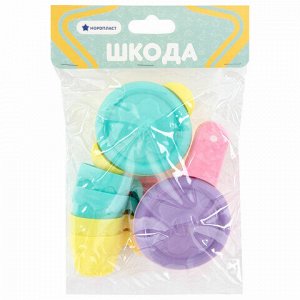 Набор игрушечной посуды "Маленькая хозяйка" 12 предметов, пластик, цвета ассорти, НОРДПЛАСТ, ШКД05
