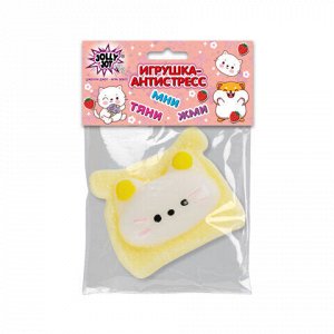 Игрушка-антистресс "КОТИК-ТОСТИК", 8х7 см, дисплей, JOLLY JOT (ДЖОЛЛИ ДЖОТ), 665784